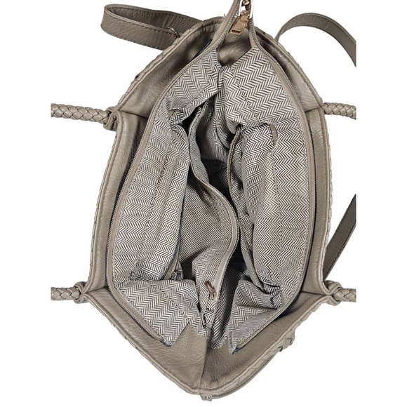 Basket Weave Woven Faux Leather Crossbody Shoulder Pocketbook Handbag Purse - Picture 5 of 5